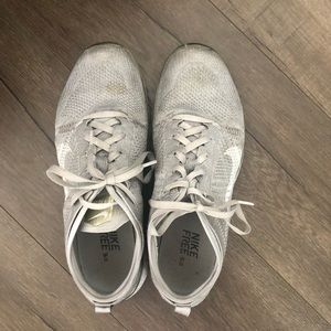 Silver Nike sneakers size 8.5